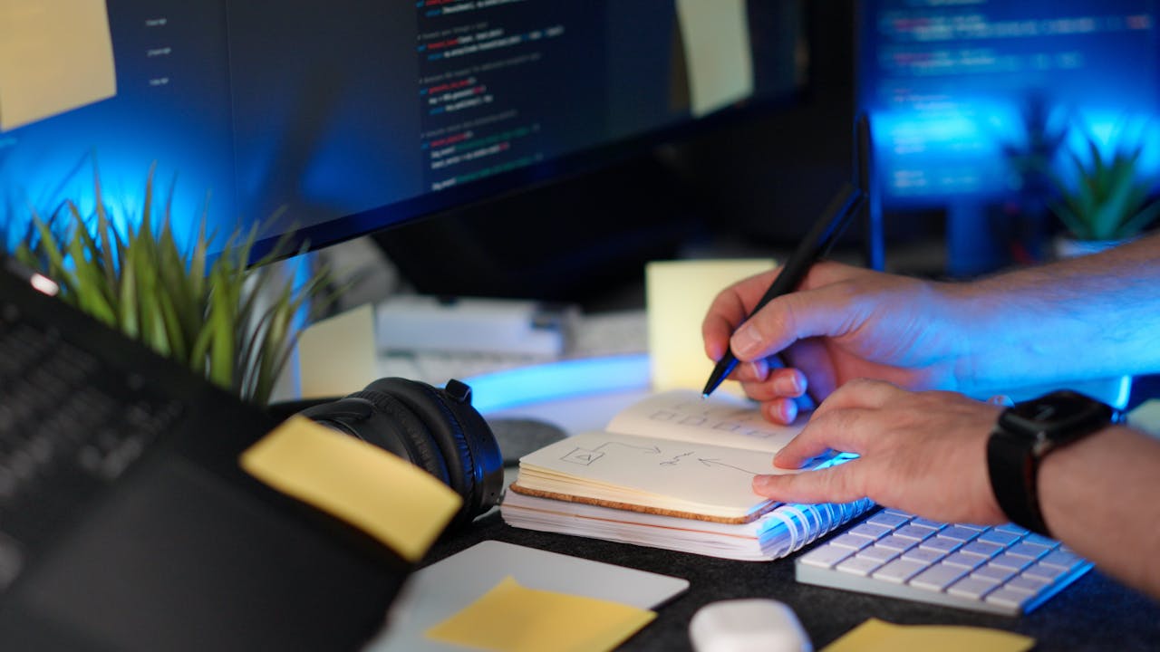 Check Programmer Project Notes Task Planning Workspace studio interior